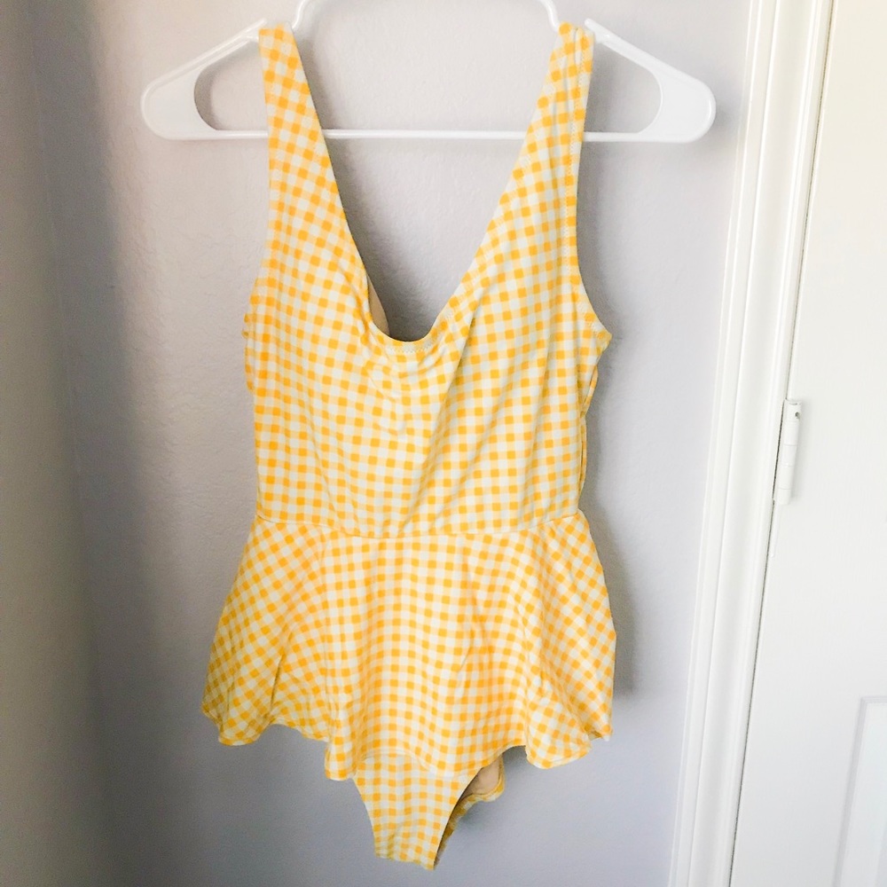 Old Navy Gingham Peplum One Piece